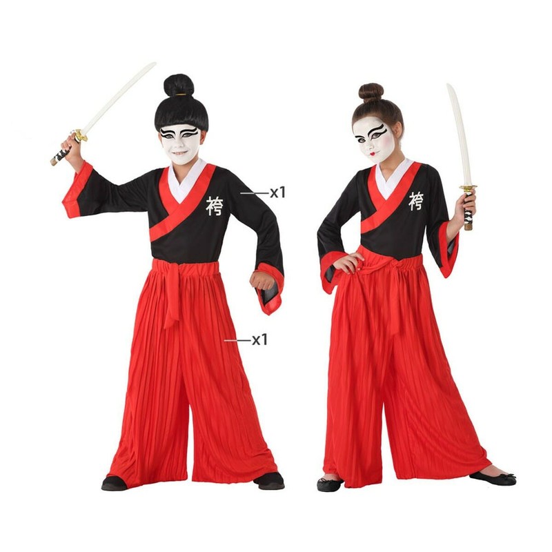 Disfraz Niños Japonesa Rojo para Carnaval y Fiestas - Compra online en MegaJuguetes