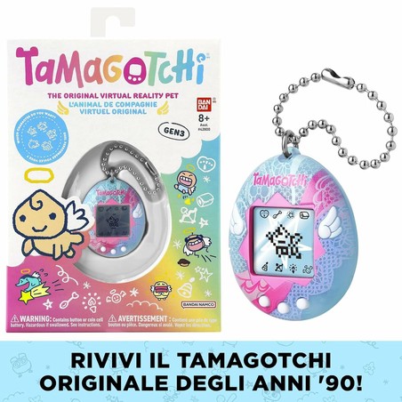 Detalle del Tamagotchi Angel para niños 8 años, botones de interacción