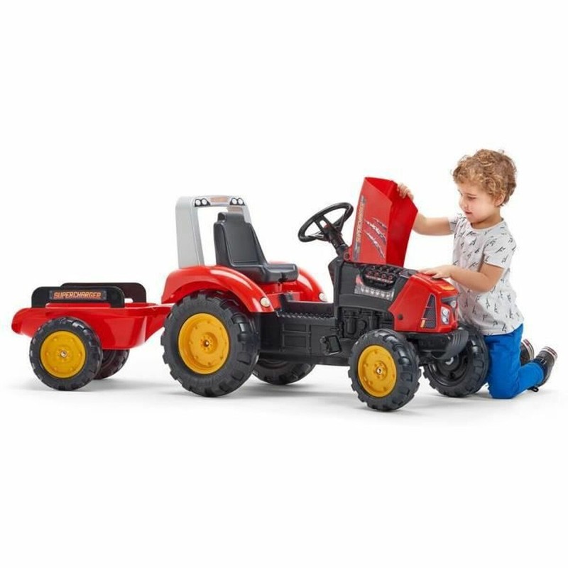 Juguetes Exterior Niños: Tractor a Pedales Falk Supercharger Rojo