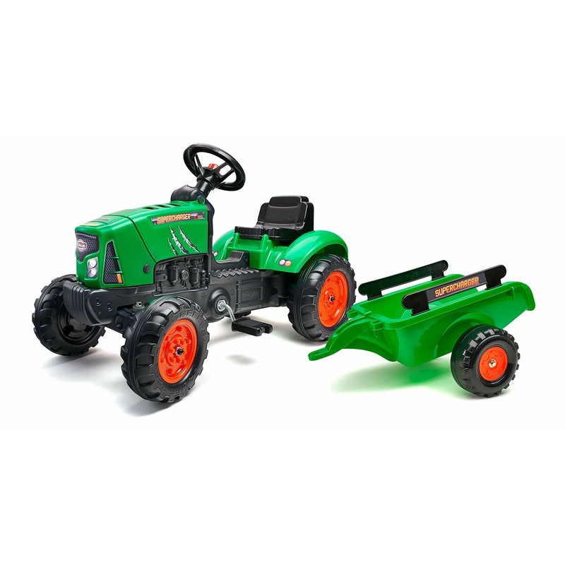 Juguetes Exterior Niños: Tractor a Pedales Falk Supercharger Verde - Compra online en MegaJuguetes