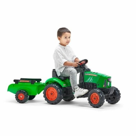 Juguetes Exterior Niños: Tractor a Pedales Falk Supercharger Verde