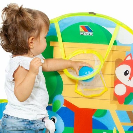 Juguetes Exterior Niños: Piscina de Bolas Moltó con Canasta y 25 Bolas