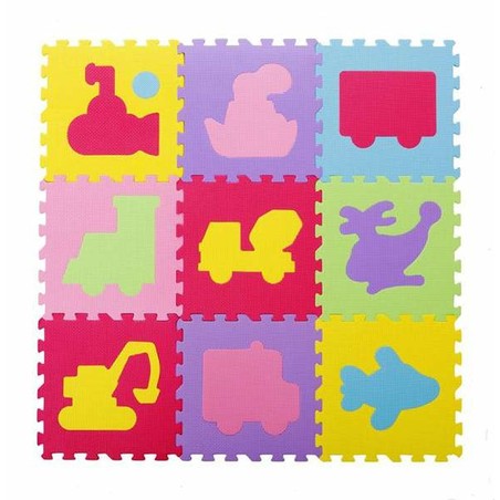 Puzzle Infantil BigBuy Fun - Alfombra de Suelo Transportes 9 Piezas