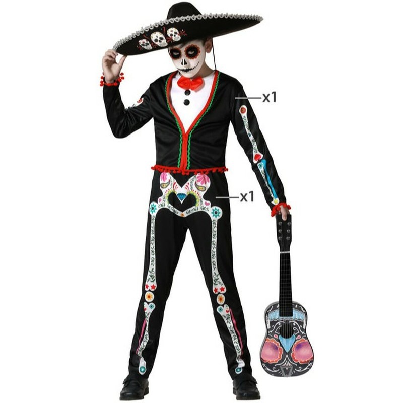 Disfraces Niños: Disfraz Esqueleto Mejicana Halloween