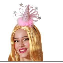 Disfraces Niños: Diadema Rosa Fantasía para Fiestas y Juego - Compra online en MegaJuguetes