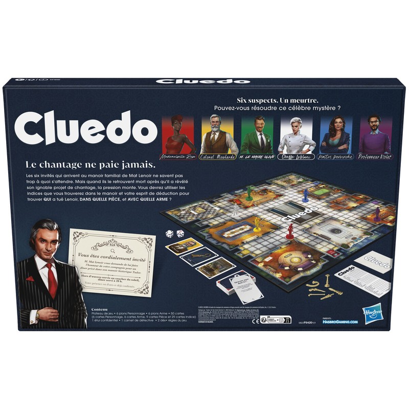 Juegos Mesa Niños: Cluedo Hasbro Clásico de Misterio