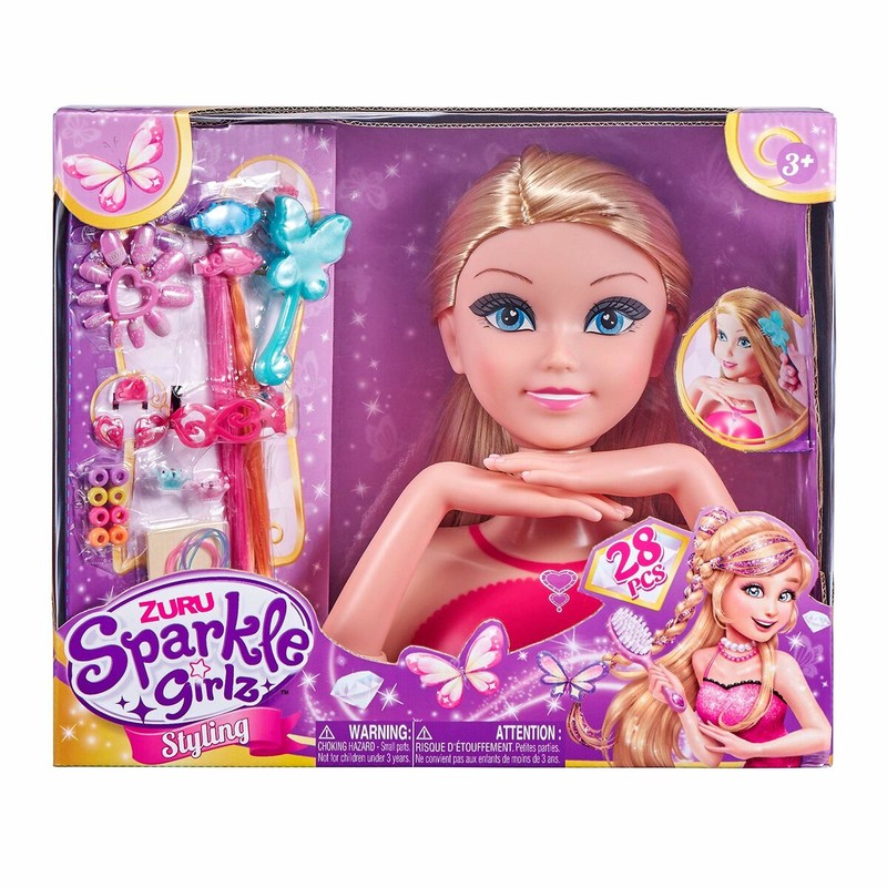 Muñecas Niñas Sparkle Girlz Busto para Peinar - Creatividad y Estilo