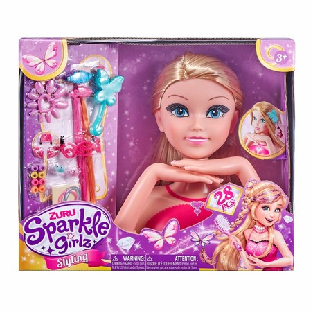Muñecas Niñas Sparkle Girlz Busto para Peinar - Creatividad y Estilo