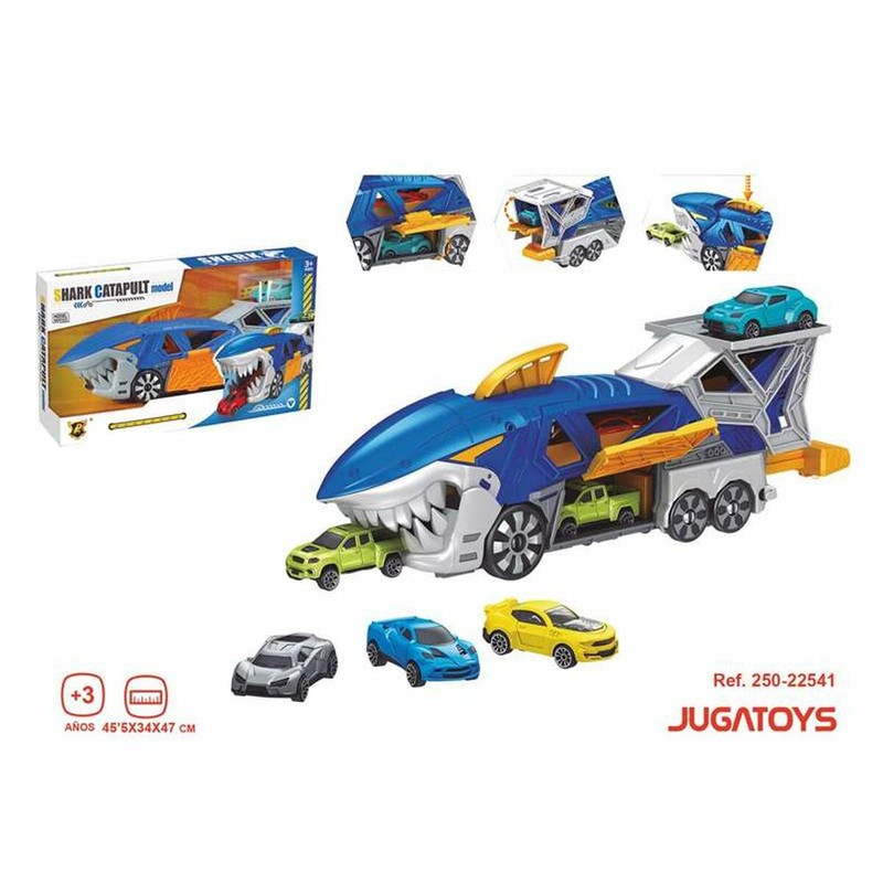 Coches Juguete Niños - Camión Portavehículos Tiburón 3 Vehículos