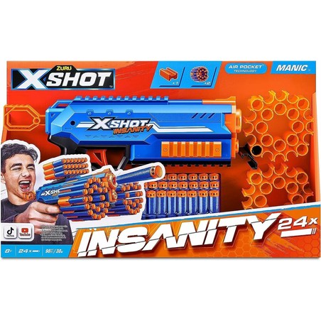 Juguetes Exterior Niños: Pistola de Dardos X-Shot Insanity- Manic