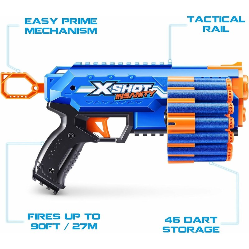 Juguetes Exterior Niños: Pistola de Dardos X-Shot Insanity- Manic