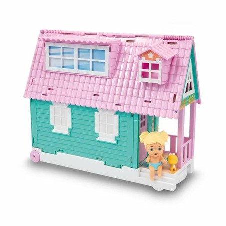 Muñecas Niñas Famosa Amicicci Trolley - Casa de Muñecas 2 en 1