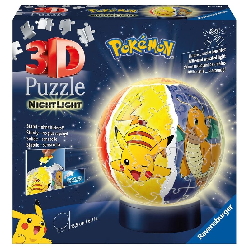 Puzzle infantil 3D Pokémon Luz Nocturna 72 Piezas
