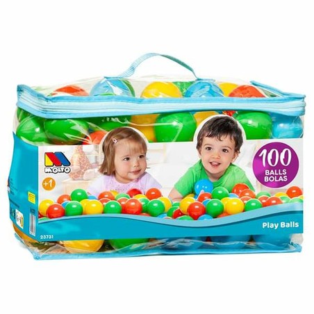 Juguetes Exterior Niños: Bolas Moltó Multicolor 100 Unidades - Compra online en MegaJuguetes