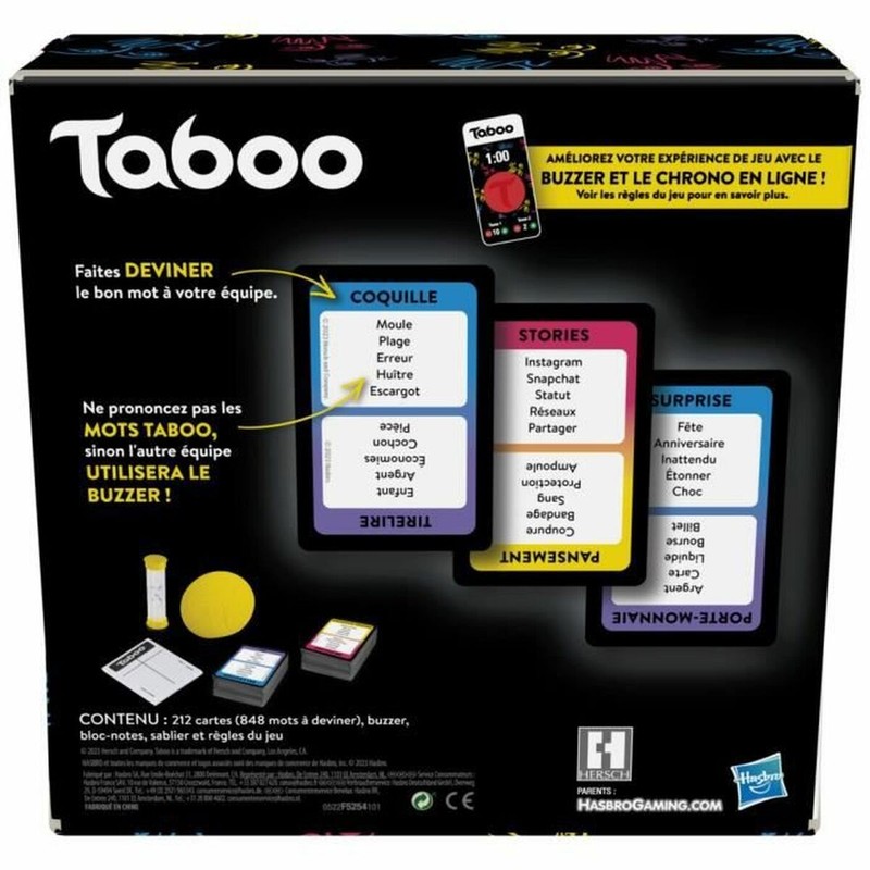 Juegos Mesa Niños: Hasbro Taboo, Desafío de Palabras en Francés