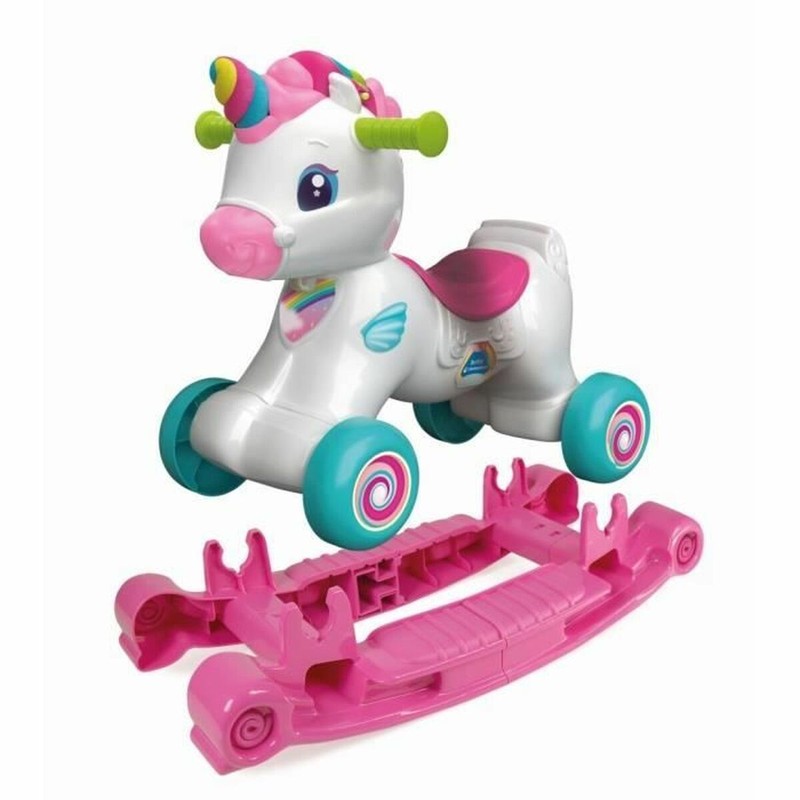 Correpasillos bebé Zoé con diseño de unicornio y colores vivos.