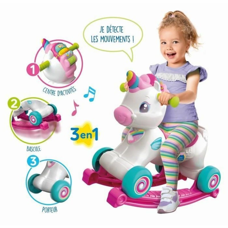 Juguete desarrollo motor bebé Clementoni, con diseño ergonómico.
