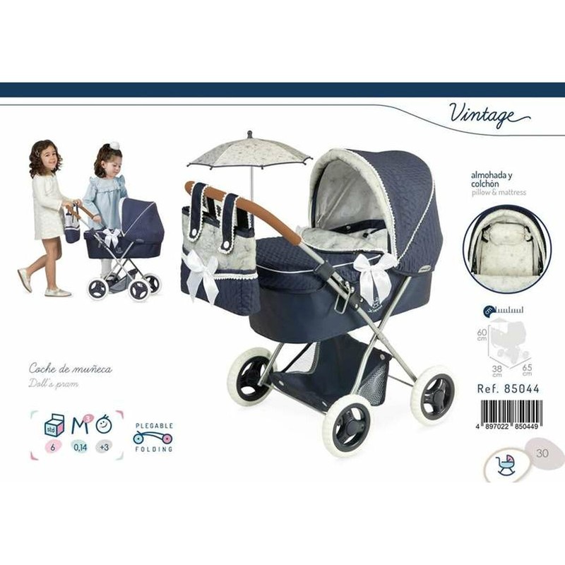 Muñecas Niñas: Carrito Vintage Decuevas Plegable