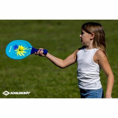 Juego de palas con pelota Schildkröt azul y bolsa de transporte