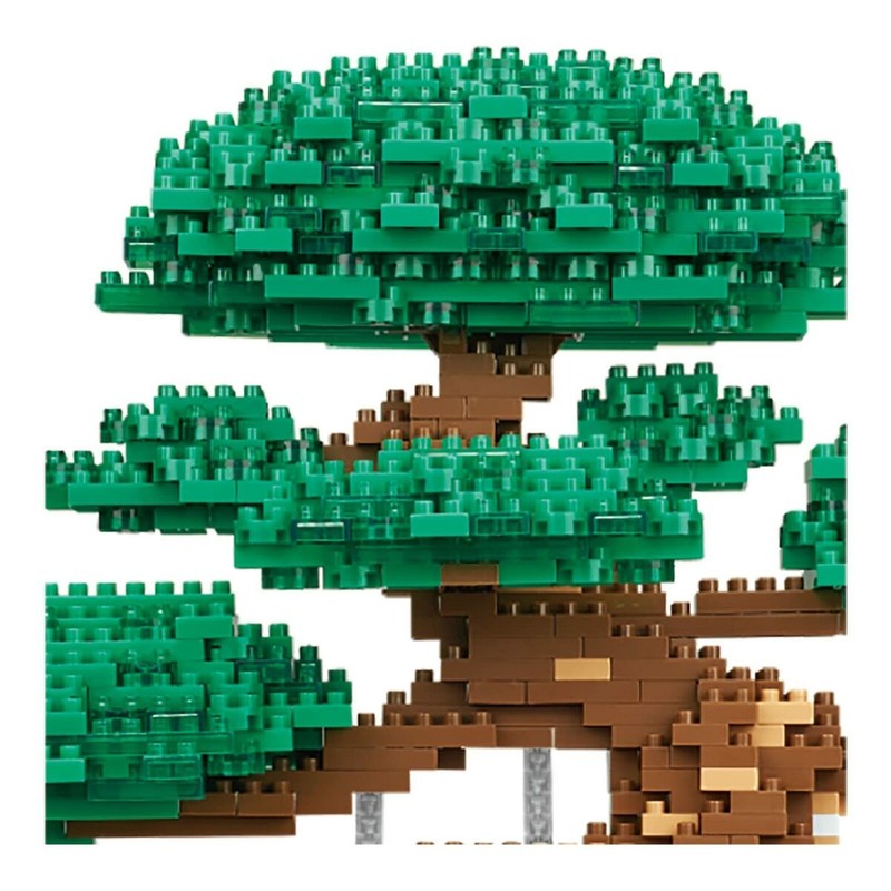 Modelo Nanoblock Bonsai Deluxe terminado y decorativo