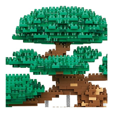 Modelo Nanoblock Bonsai Deluxe terminado y decorativo