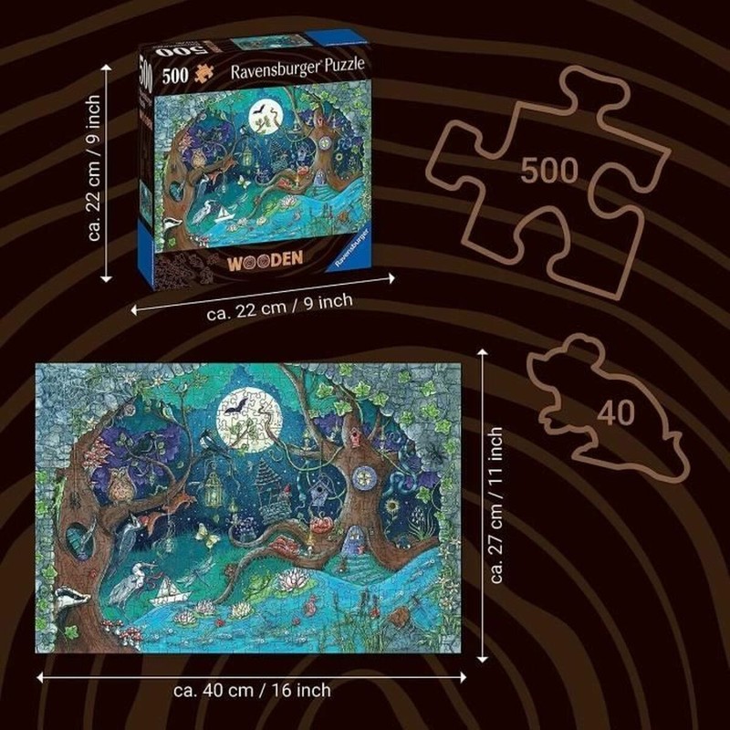 Puzzle Infantil Ravensburger Fantasy Forest de Madera 500 Piezas