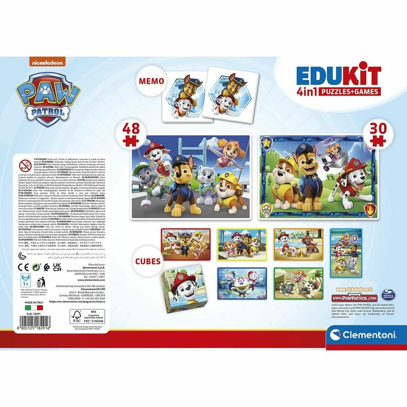 Puzzle Infantil Clementoni Edukit La Patrulla Canina 4 en 1