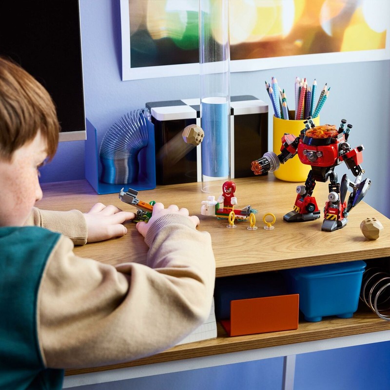 Set construcción educativo LEGO Sonic Knuckles luchando contra Eggman