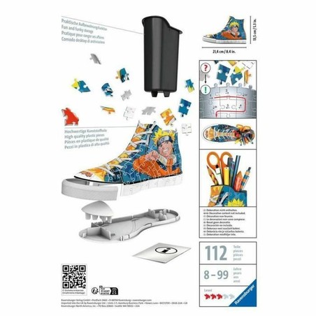 Puzzle infantil 3D Naruto: Zapatilla Coleccionable 112 Piezas