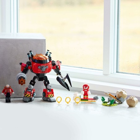 Detalle de la figura de Knuckles del juego LEGO Sonic