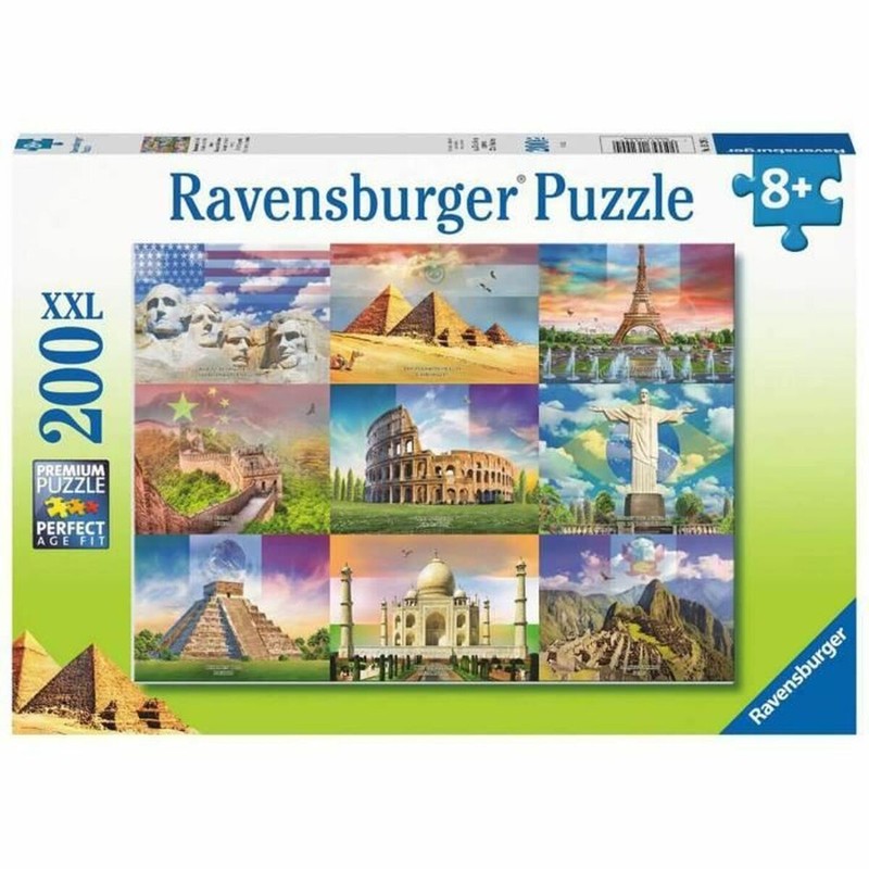 Puzzle infantil Ravensburger Monumentos del Mundo 200 Piezas - Compra online en MegaJuguetes