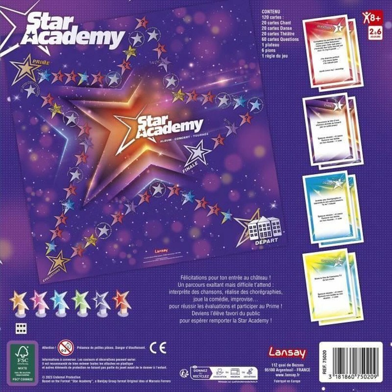 Juegos Mesa Niños Lansay Star Academy - Francés Educativo