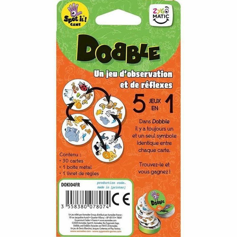 Juegos Mesa Niños Asmodee Dobble Kids - Agilidad Visual