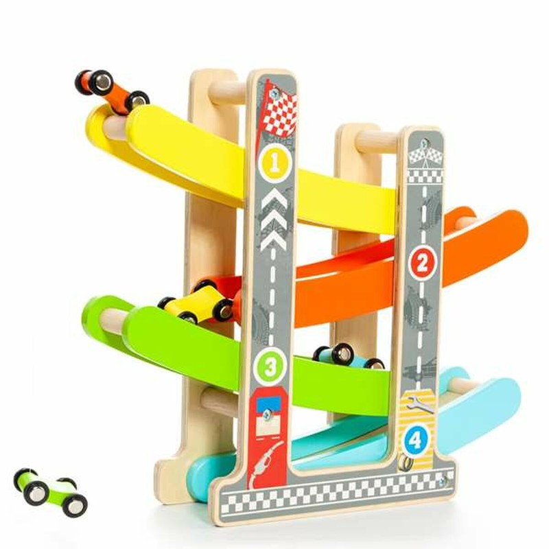 Coches Juguete Niños: Pista de Madera Moltó con Rampas - Compra online en MegaJuguetes