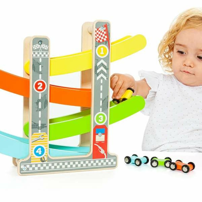 Coches Juguete Niños: Pista de Madera Moltó con Rampas