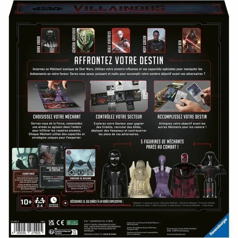 Juegos de Mesa Niños: Star Wars Villainous Ravensburger