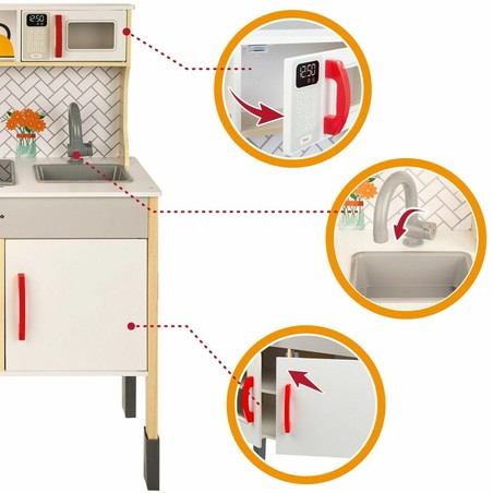 Juego Simbólico Niños: Cocina de Juguete Woomax de Madera Eléctrica