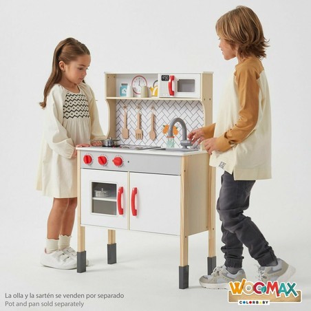 Juego Simbólico Niños: Cocina de Juguete Woomax de Madera Eléctrica