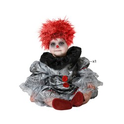 Disfraces Niños: Disfraz Bebé Payaso Sangriento Gris 6-12 Meses - Compra online en MegaJuguetes