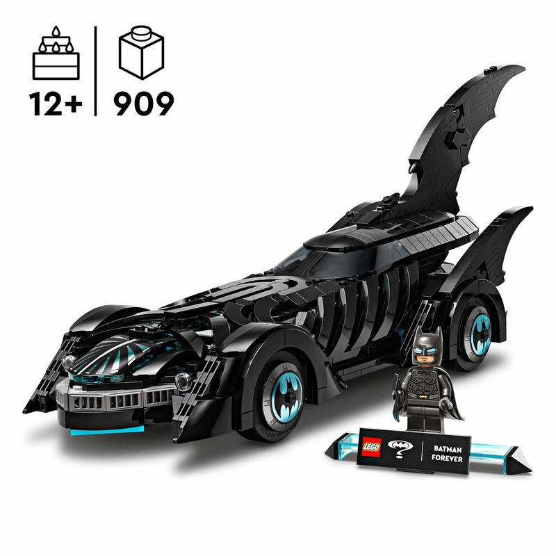 Maqueta del Batmobile LEGO 76304: Vista frontal.