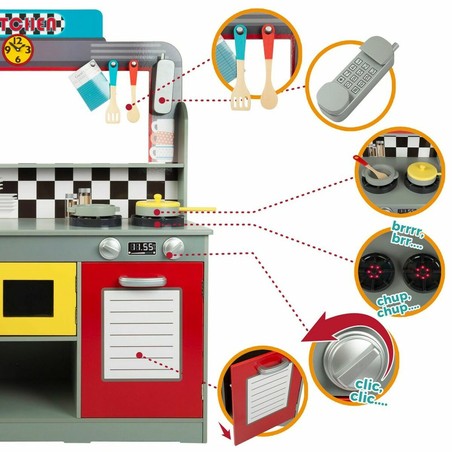 Juego Simbólico Niños: Cocina de Madera Woomax con Luz y Sonido
