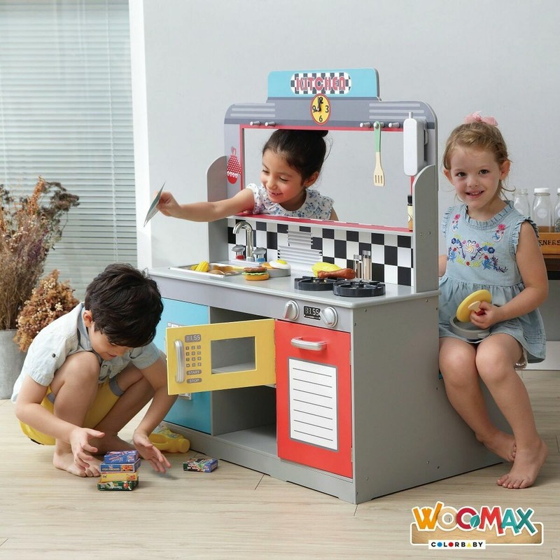 Juego Simbólico Niños: Cocina de Madera Woomax con Luz y Sonido