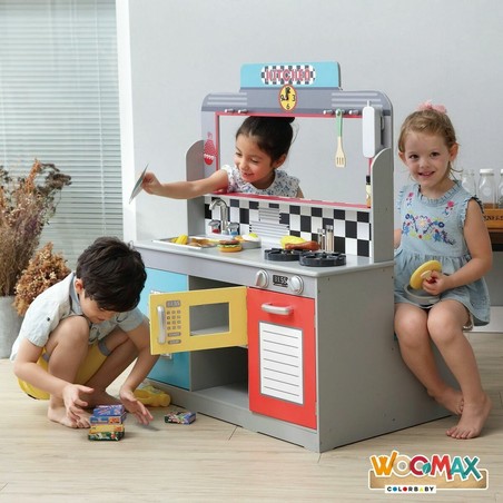 Juego Simbólico Niños: Cocina de Madera Woomax con Luz y Sonido