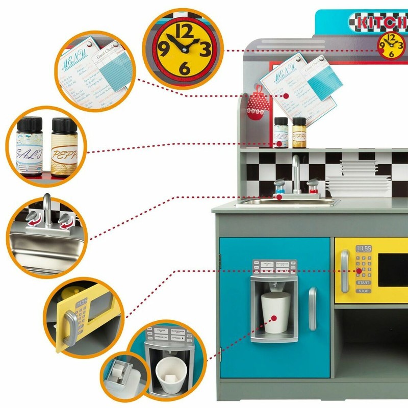 Juego Simbólico Niños: Cocina de Madera Woomax con Luz y Sonido