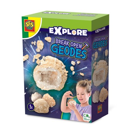 Juegos Mesa Niños SES Creative Explore Geodes: Descubre Geodas Reales - Compra online en MegaJuguetes