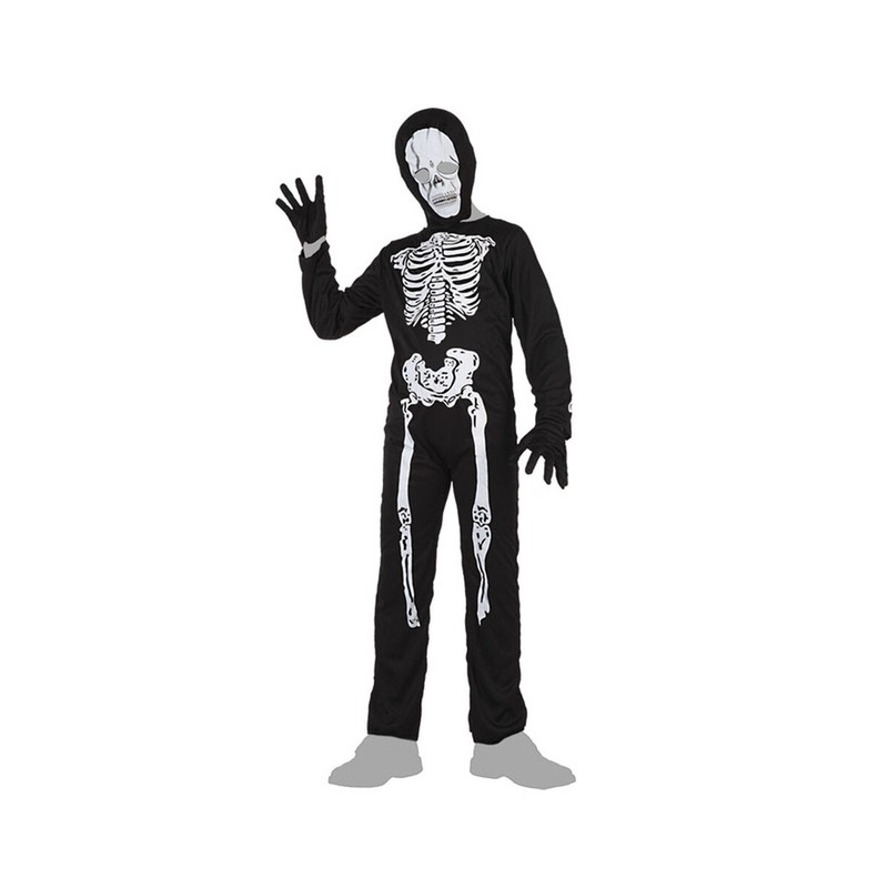 Disfraz Niños Esqueleto Negro 7-9 Años (3 Piezas) BigBuy Carnival - Compra online en MegaJuguetes