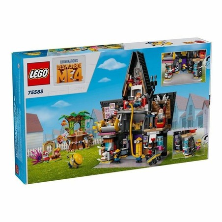 Bloques construcción infantiles Minions, detalle de la fachada de Gru