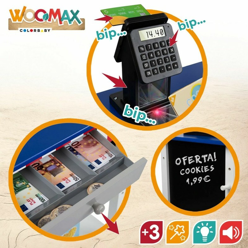 Juego simbólico niños Supermercado Woomax - 28 piezas