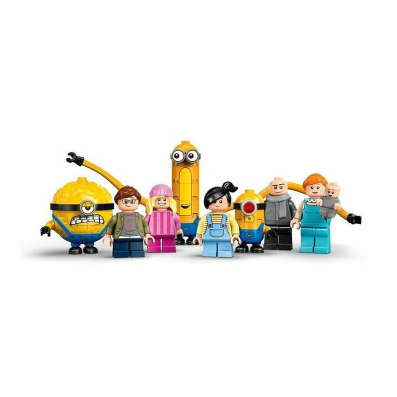 Mansión familiar Gru juguete LEGO, vista interior detallada con habitaciones