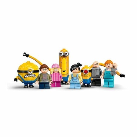 Mansión familiar Gru juguete LEGO, vista interior detallada con habitaciones